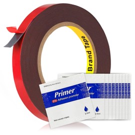 Tapsi Double Sided Tape Heavy Duty, Automotive-Grade Foam Mounting Tape 0.4in x 36ft with Adhesion Promoters for Plastic, Car Trim & LED Strip Lights
