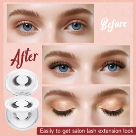 Higu clace Magnetic Eyelashes, Magnetic Eyelashes Without Eyeliner, Magnetic Eyelashes with Applicator, Eyelashes Magnetic Natural Look, No Glue Required Eyelashes Magnetic (SET-AG)