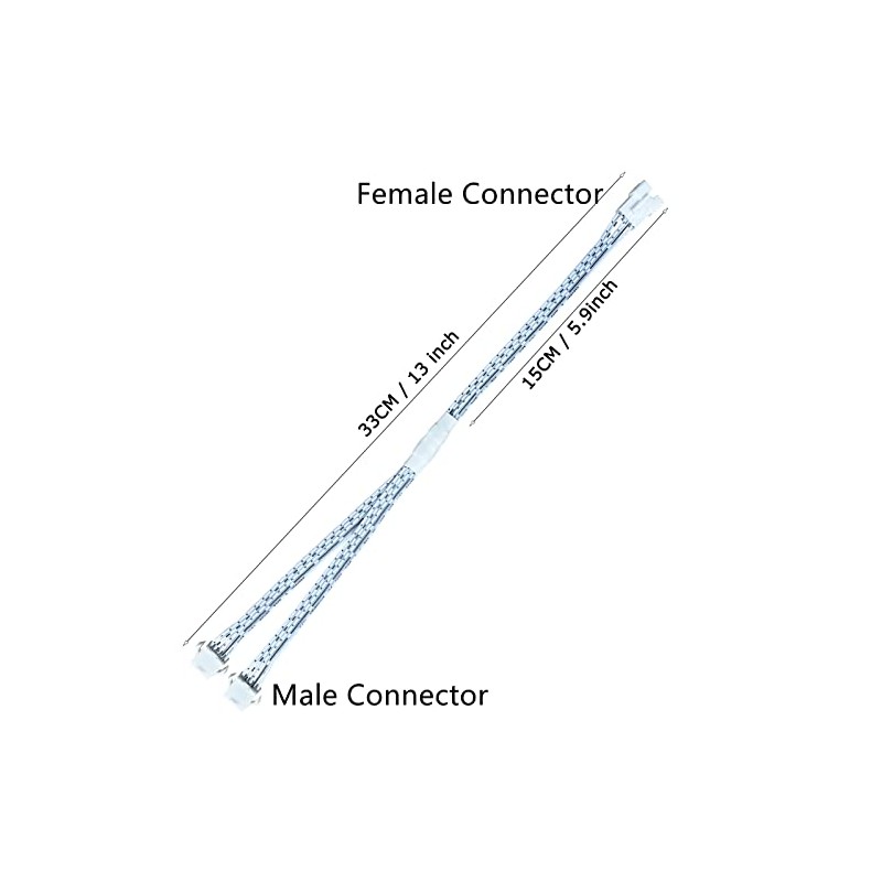 Litever 2 Way Power Splitter, Y shape. 1 Female to