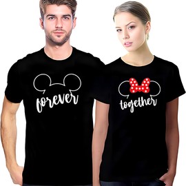 Matching Shirts for Couples His Her Couples Love Shirt Men's Women MM T-Shirts Set Husband Wife T-Shirt Outfits. 38 Women S/Men L Black