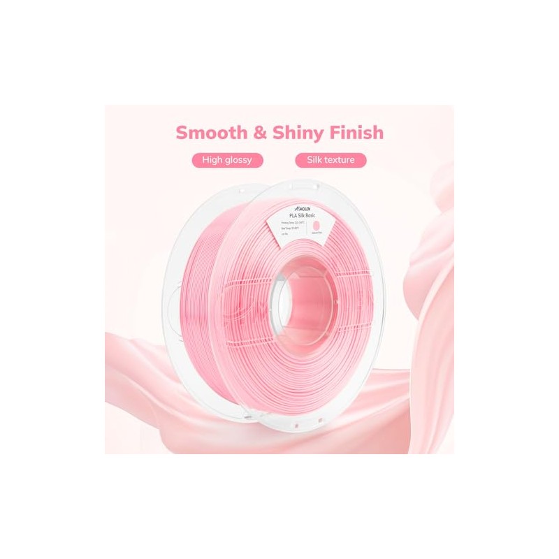 AMOLEN PLA Filament 1.75mm Silk Shiny Sakura Pink, 3D Printer