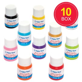 Baker Ross FC133 Multi Purpose Deco Paint Pots - Pack of 10, Paint for Kids, Painting Supplies for Arts and Crafts Projects, Art Sets for Children, Yellow