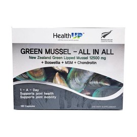 Health Up Green-lipped Mussel 12,500mg Boswellia MSM 180 Capsules / 헬스업 초록입홍합 12500mg 보스웰리아 MSM 180캡슐