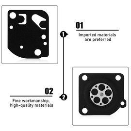 Yingshop Carburetor Diaphragm Gasket Rebuild Repair Kit fits Zama RB-47 Weed Eater Craftsman Blowers Poulan Trimmers