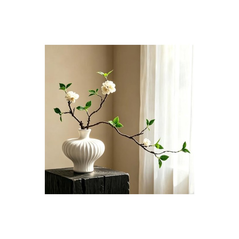 Vase with Artificial Greenery, 22'' Faux Greenery, White | Fake