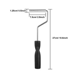 Bubble Paddle Tool Fiberglass Laminating Bubble Roller Aluminum Head for Mold Resin Composite (3 Inch)
