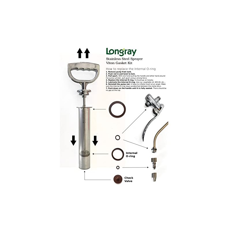 Longray Viton Gasket Kit Stainless Steel Sprayer