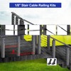 BLIKA 10 Pair 1/8" Black Cable Railing Kit Swage Toggle