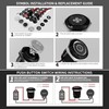 FILN - 2Pcs Black Plated Latching Pushbutton Switch Power Button