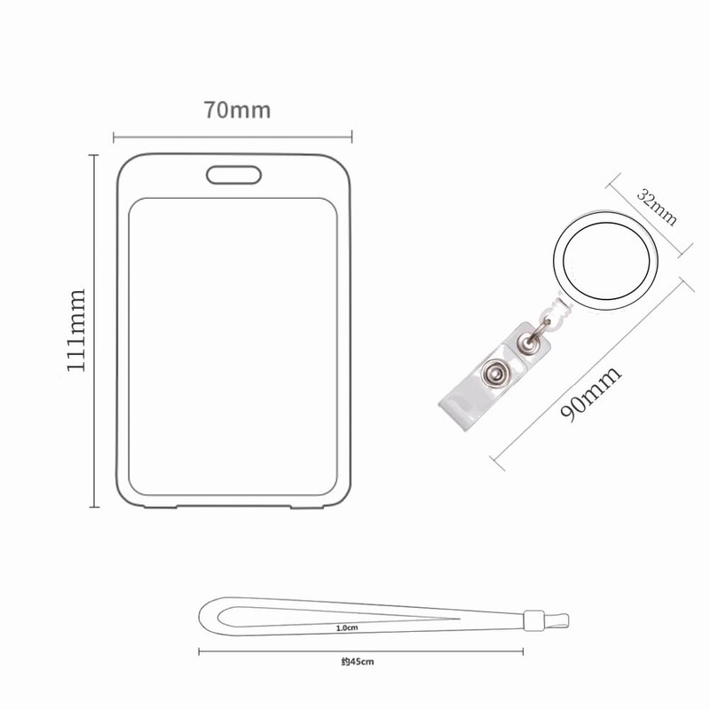 2pcs Soporte Retráctil para Tarjetas de Identificación para Hombr y