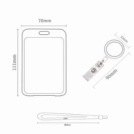 2pcs Soporte Retráctil para Tarjetas de Identificación para Hombr y Mujer, Gafete Correa para el Cuello para Oficina Negocios Escolares (Vertical)