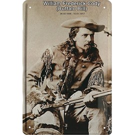 Buffalo Bill William Frederick Cody Tin Sign 20 x 30 cm Retro Tin 1791