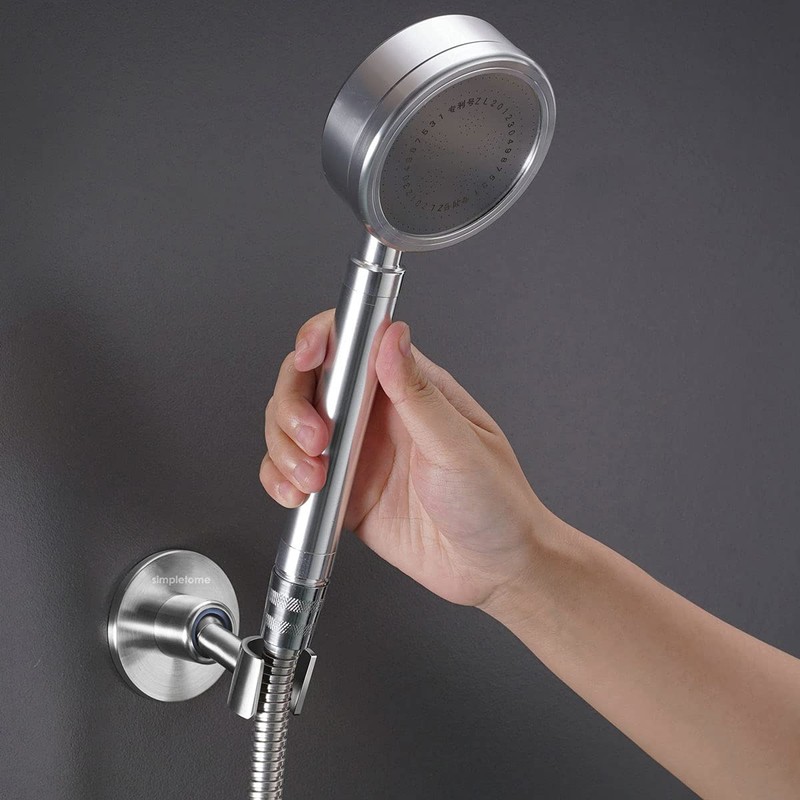 simpletome Shower Head Holder Adhesive Adjustable Bracket Wall Mount SUS304