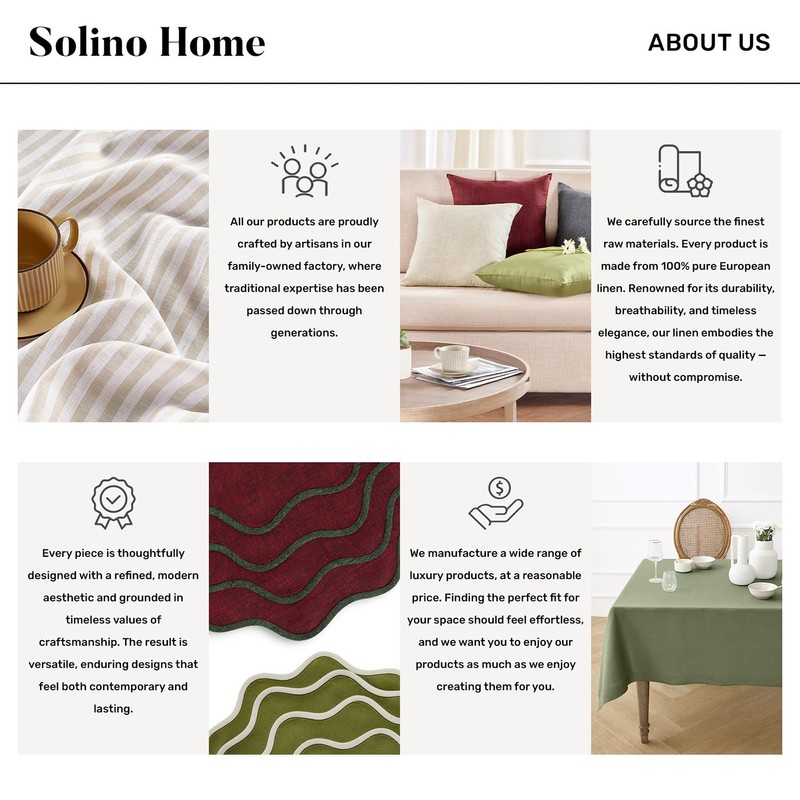 Solino Home Linen Flax Tablecloth 70 x 70 Inch -