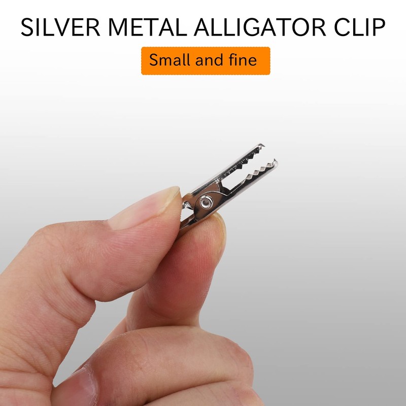 Spacesea 50 Pcs Metal Alligator Clip, Clip, Silver Tone Alligator