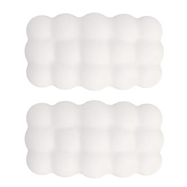 2PCS Car Knee Cushion Memory Cotton Super Soft Universal Fit Paste Installation Leg Elbow Cushion Pad White