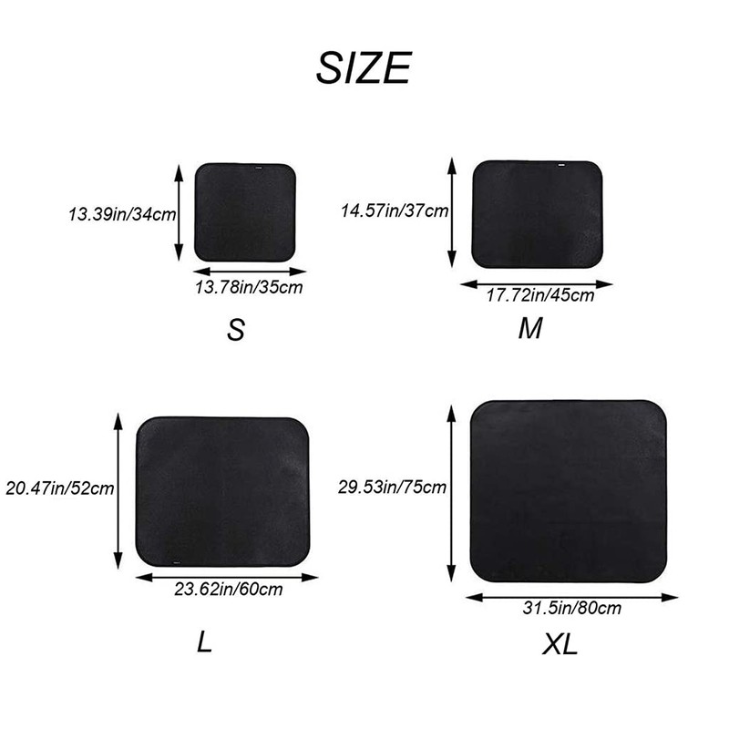 MisFox Camping Fireproof BBQ Grill Mat for Floor, Foldable Grill