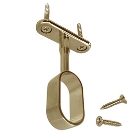 Satin Nickel Mid Hanger for Oval Closet Rod (15mm x 30mm) | 1 Pack