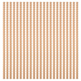 24 Pcs 14mm Half Round Pearl Wood Trim Strips – Unfinished Decorative Beaded Molding for DIY Crafts, Furniture, Wall, Cabinet, Shelf, Window and Door Embellishment (24pcs-14mm)
