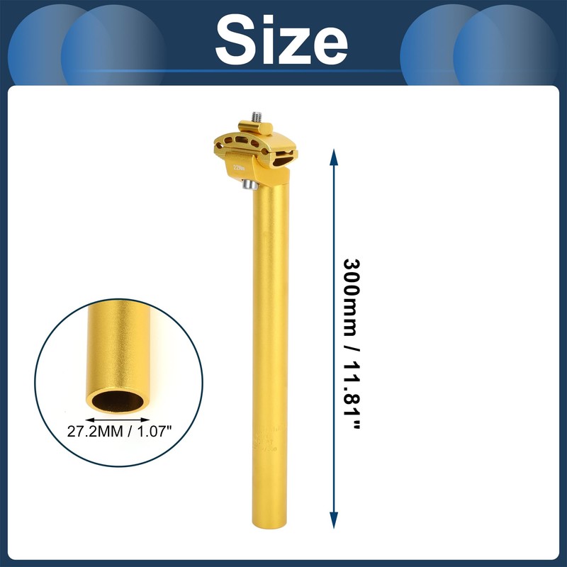 INFINAUTO Bike Seat Post 27.2x300mm Bike Saddle Post Seat Tube