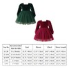 Baby Girls Velvet Dress Toddler Long Sleeve Square Neck Christmas