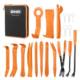 ‎DNA MOTORING TOOLS-00248 Car Trim Removal Tool Kit, Clip Plier Upholstery Remover Set for Auto Door Panel Audio Dashboard, with Storage Bag,Orange