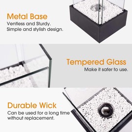 BRIAN & DANY Tabletop Fire Pit, Ethanol Table Top Firepit, Tabletop Fireplace for Indoor& Garden