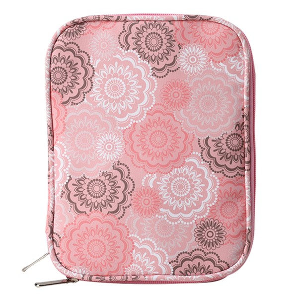 Coopay Knitting Needle Storage Bag, Crochet Bag, Bag for Circular Knitting Needles, Crochet Tool & Sewing Accessories, Storage Organiser, Portable Knitting Bag Storage with Zip, Pink