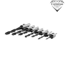 Corintian HSS Countersink Drill Bit Diameter 3 to 10 mm, Drill Bit for Wood, Plastic, etc. Wood Drill, Countersink, Spacer - Includes Allen Key (3 mm)
