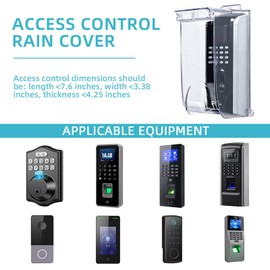 Outdoor Keypad Cover Protector,Clear Flip Cap Doorbell Rain Cover,Doorbell Cover Weatherproof,Access Control Rain Cover Compatible for Ring Doorbell/Door Keypad/Lock Keypad/Employee Time Clock