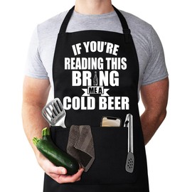 JMYJTSHDP Aprons for Men, Mens Apron, Funny Aprons for Men, Chef cooking apron, Husband Birthday Gift, Gifts for Husband, Father's Day Gifts for DadChristmas Thanksgiving beer gift.