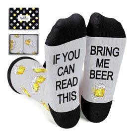 sockfun Funny Beer Gifts Drinking Gifts for Men, Gifts for Beer Lovers Drinkers, If You Can Read This Beer Stocking Stuffers