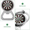 WRITWAA Creative Dartboard Bottle Opener Keychain, Stainless Steel Key Ring,
