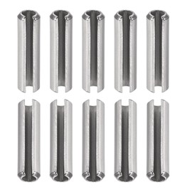 DTGN 5mmx25mm(DxL) Slotted Spring Pin - 10Pack - Good for Home Machine Fastener - 304 Stainless Steel Spring Dowel Tension Roll Pin - Silver