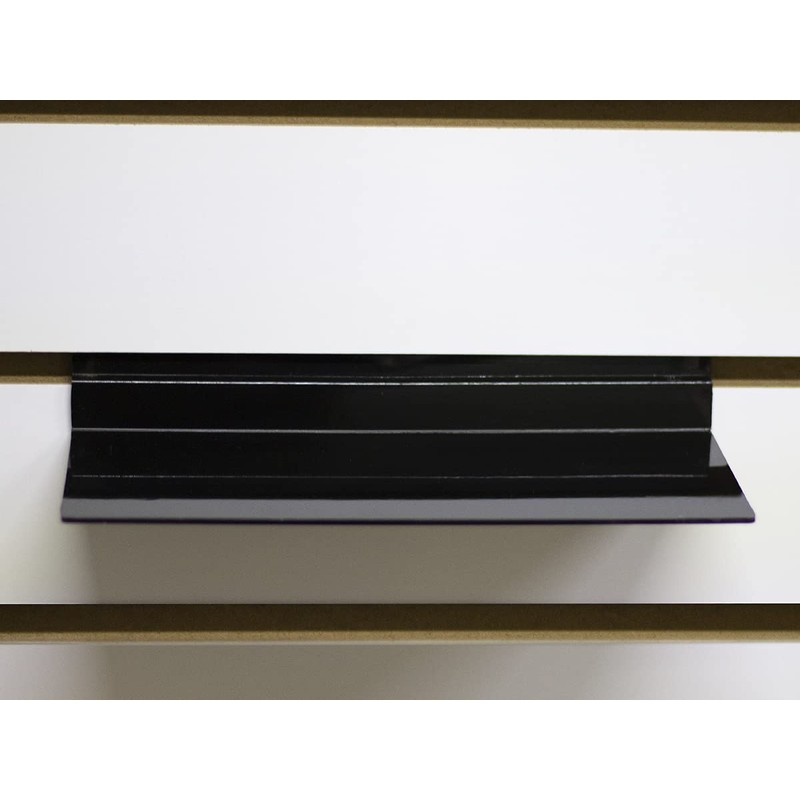 ZAPATERA DE ACRILICO PARA PANEL RANURADO | 50 PZAS (NEGRO)