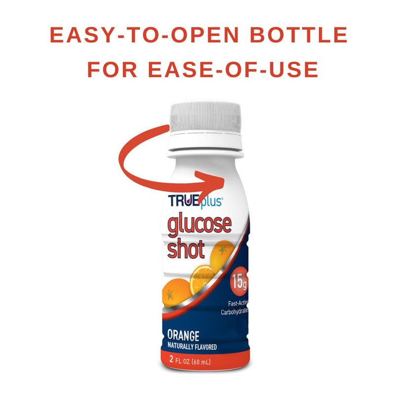 TRUEplus Glucose Shots 24 Bottles - Orange