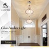 CATINER 11" Amber Hammered Glass Pendant Light, Blown Glass Hanging