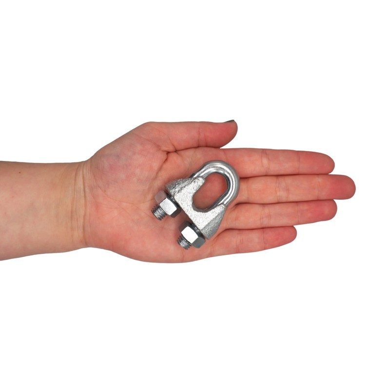 (6 pieces) wire rope clamps M10, cable clips, DIN 741,