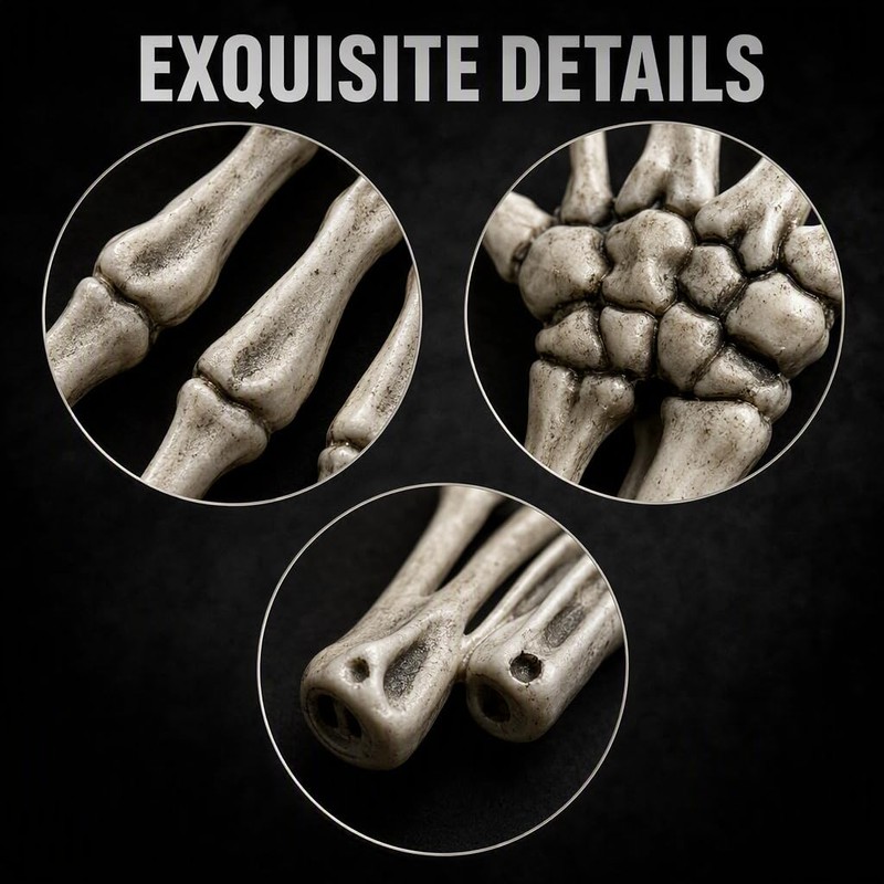 2Pcs Skeleton Hands, Plastic Skeleton Hands Halloween Decor
