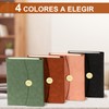 WEEKSUN A5 Leather Notebook, Round Buckle Magnetic Retro Executive Notebooks