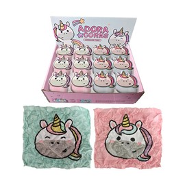 Puckator Adoracorns Unicorn Compressed Travel Towel - Backpacking Traveling Essentials Essential - Hangover Kit - Holiday Travel Camping Must Haves Accessories Thin Mini Face Expandable Towel Towels