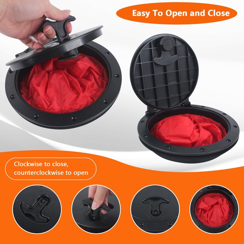 BALAVA 8 Inch Deck Plate Kit Deck Hatch with Storage