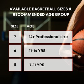 Lusum Indoor Outdoor Rubber Basketball, Durable Street Basketball - Size 5, 6 and 7. Premium Outdoor Basketball Ball for Optimum Grip. Basket Ball Suitable for all Surfaces and Conditions