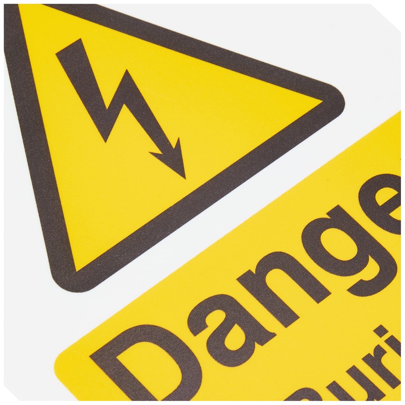 Danger Buried Cables Sign 150mm x 200mm - Rigid Plastic