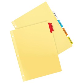 Avery Insertable Dividers, Buff Paper, 5 Multicolor Tabs, 6 Sets (81000)