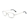Extra Wide Rectangular Metal Reading Glasses for Men and Women