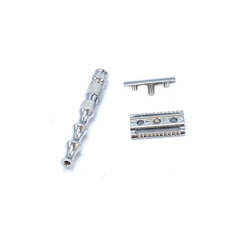 OdontoMed2011® Classic Long Handle 3-Piece Double Edge Safety Razor (BTS-322)