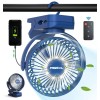 FRIZCOL Clip on Fan 65 Hours Portable Desk Fan Rechargeable