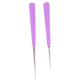 Bead Hole Reamer 2 Pcs Pearl Reamer Hole Opener DIY Drilling Tools Beading Tools Crafts Jewelry Tool Set Beaded Violet Diamond Coated Bead Reamer Set DIY Tools