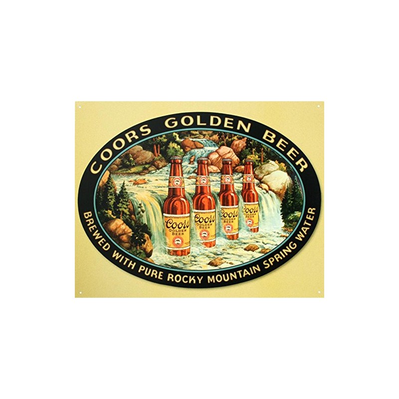 Desperate Enterprises Coors Waterfall Collectible Metal Sign, Model# 1311